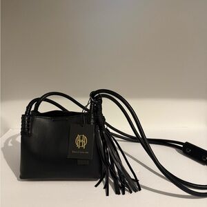 House of Harlow 1960 Black Mini Bag with Tassels